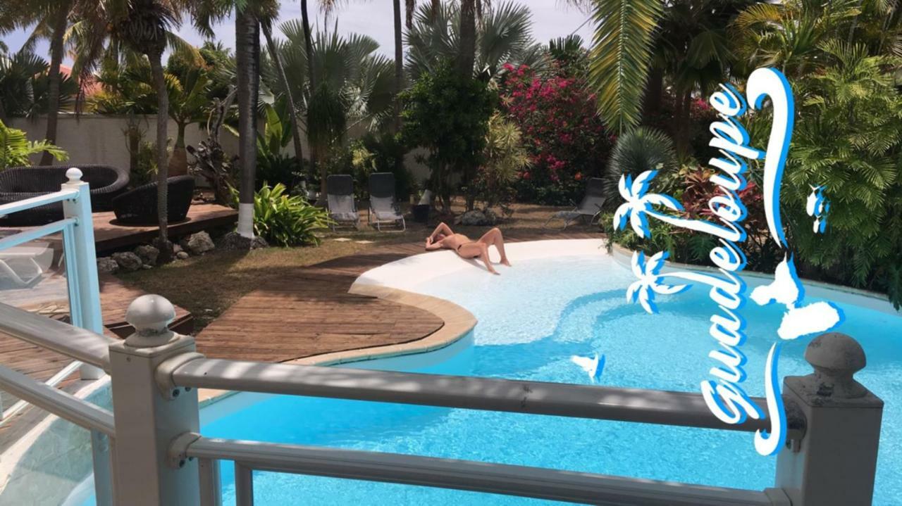 Villa Iguanou Et Piscine En Bord De Mer Proche Plages Marina Et Golf Saint-Francois  Kültér fotó